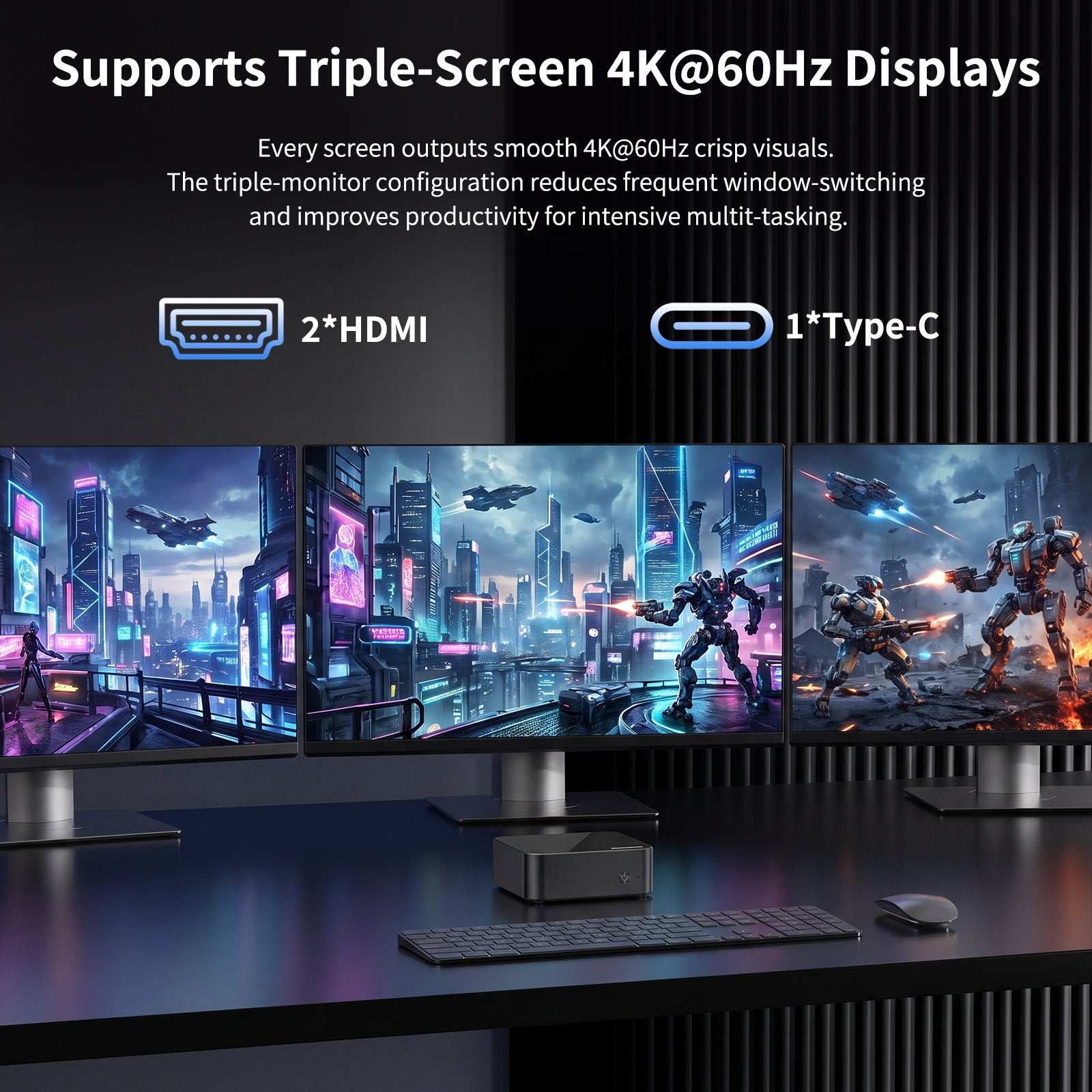 DreamQuest Pro home office setup dual display productivity